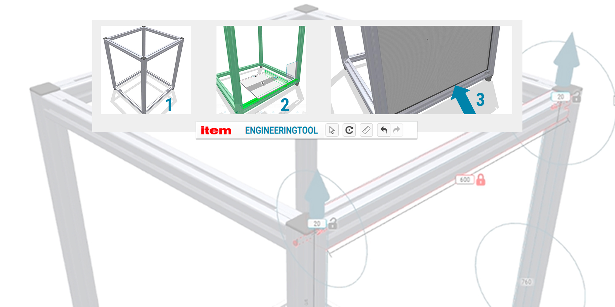 item Engineeringtool: Flächen in der Nut befestigen